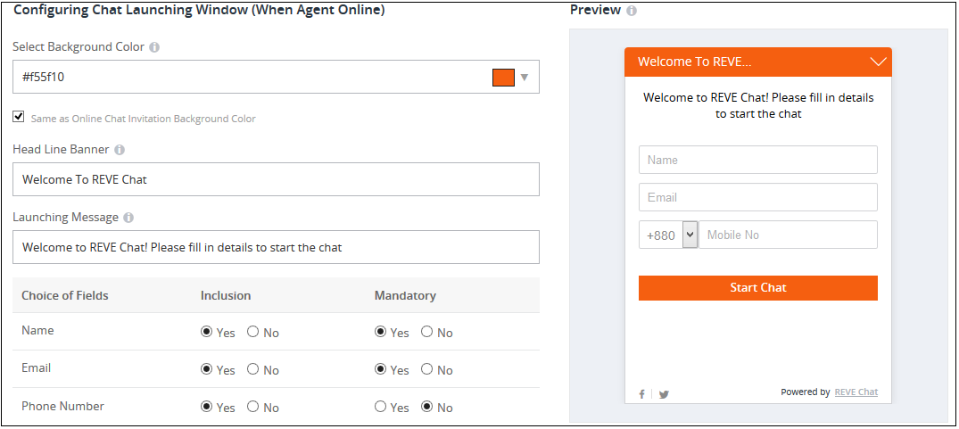Reve Chat Chat Launching Window Customization Reve Chat