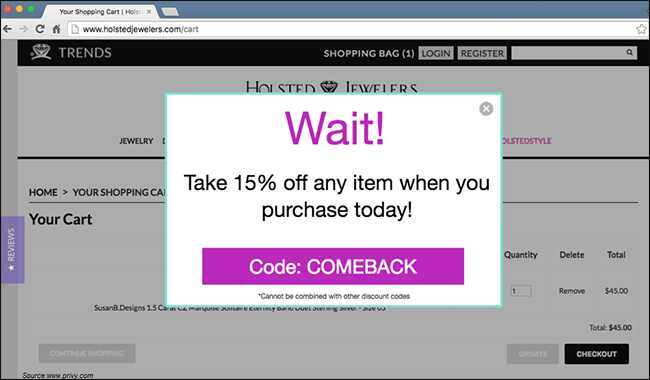 popups-for-shopping-cart-abandonment