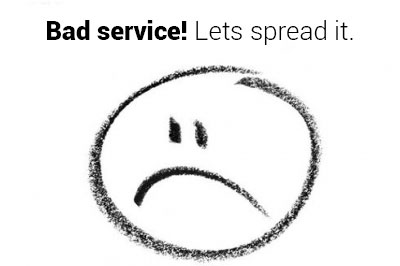bad service let's spread