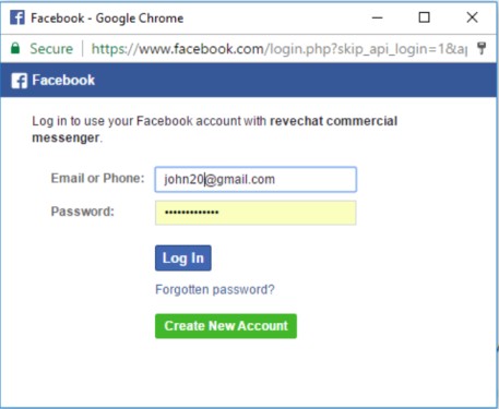 Step 2 Facebook Messenger integration with REVE Chat