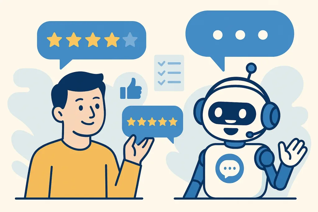 Customer feedback collection through chatbot