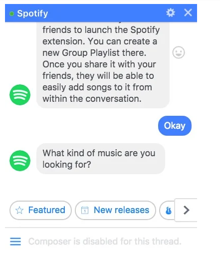 Spotify - marketing chatbot - what is chatbot