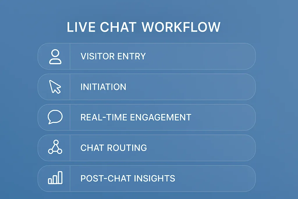 live chat work process