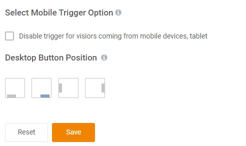 Customization - mobile trigger 