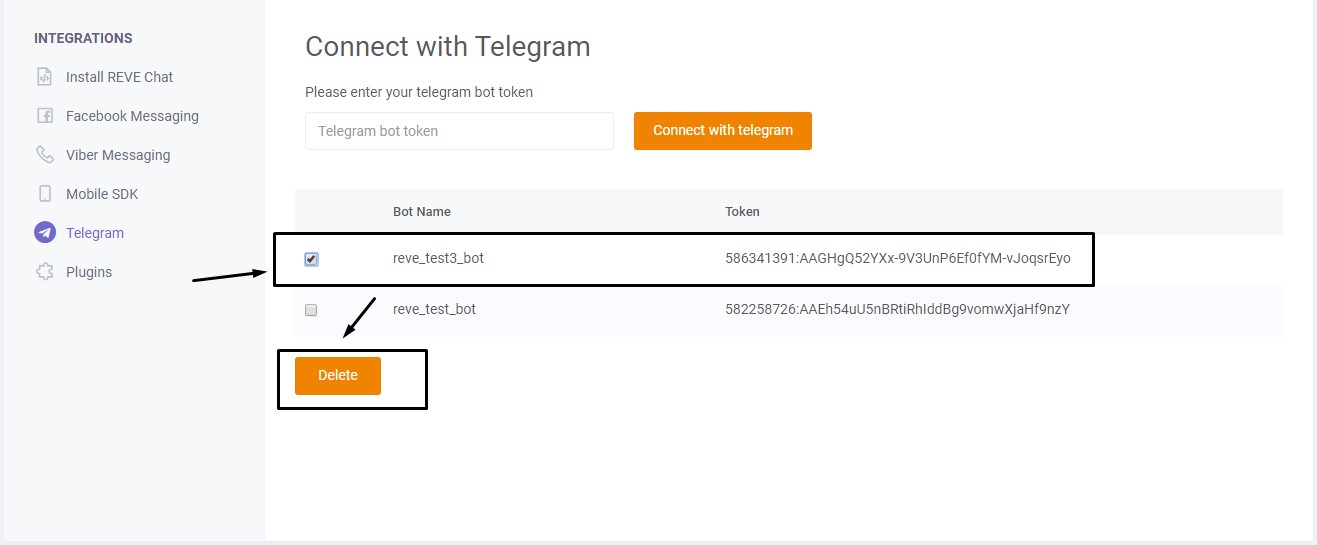 delete telegram