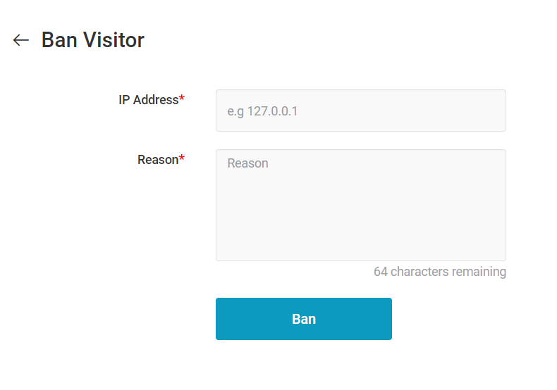 How to ban visitor