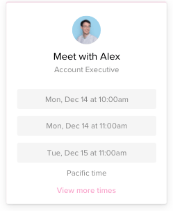 Schedule meetings - web chat