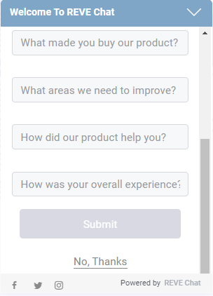 Open ended chat survey questions