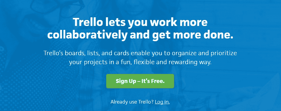 Trello example - increase online sales with clear value proposition