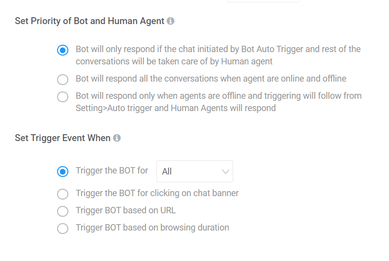 Lead generation bot settings