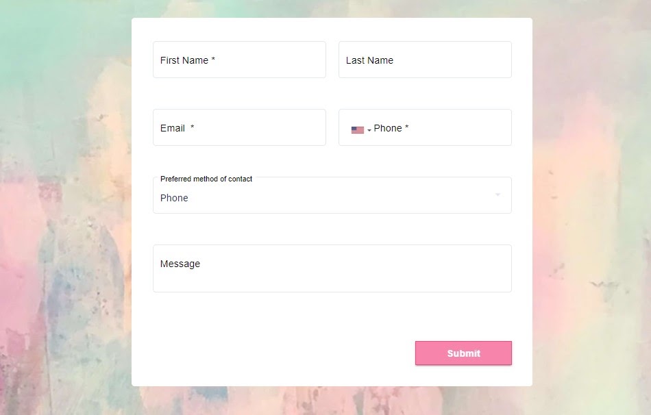 web forms - customer contact channel