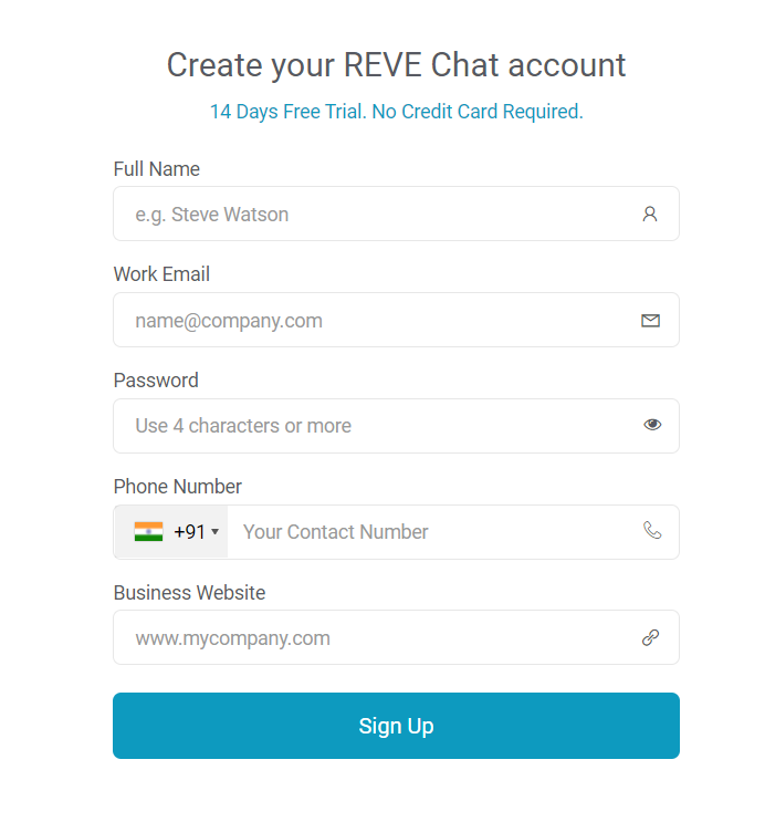 Create your REVE Chat account