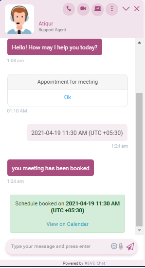 Booking appointments with bots