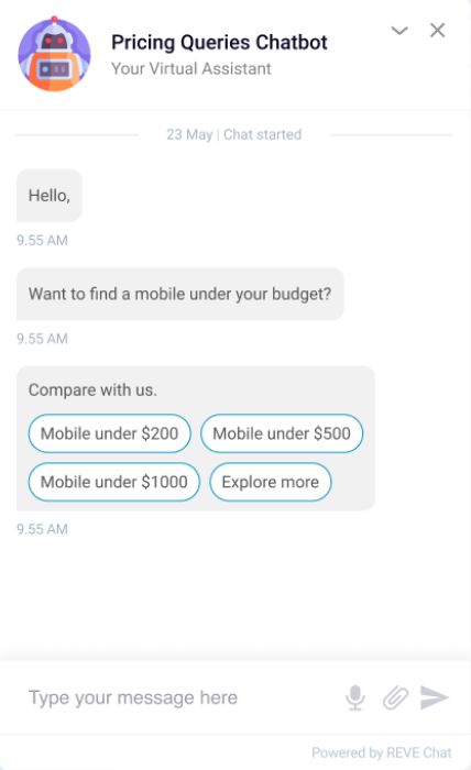 Pricing query chatbot
