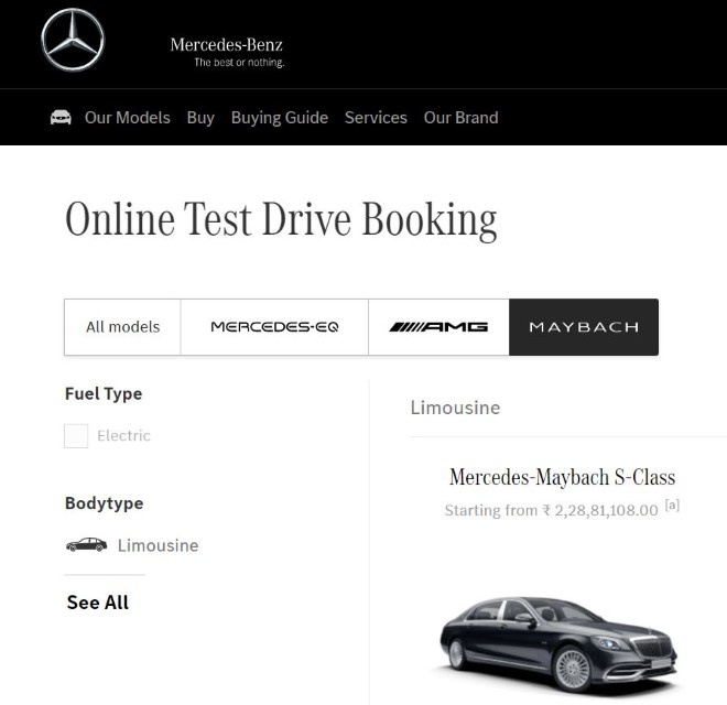 test drive booking for lead generation