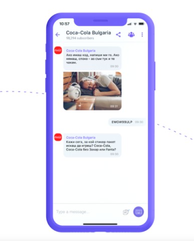 Coca Cola using Viber for customer communication