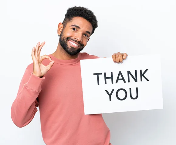 Thank you message types