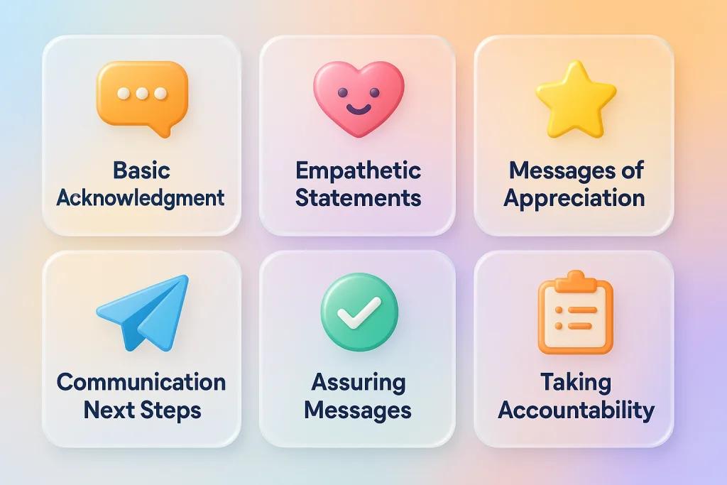 Types of acknowledgement statements