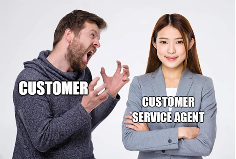 customer service agent vs customer