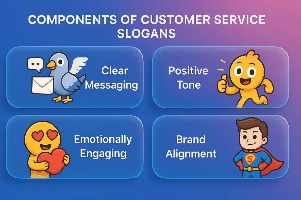 key components of customer service slogans