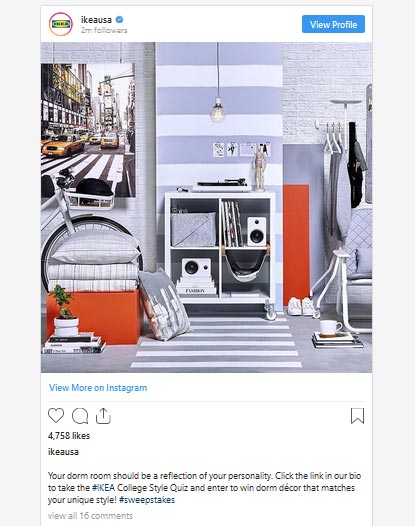IKEA's contests for social media leads