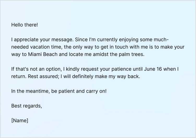 Funny Out-of-Office Message