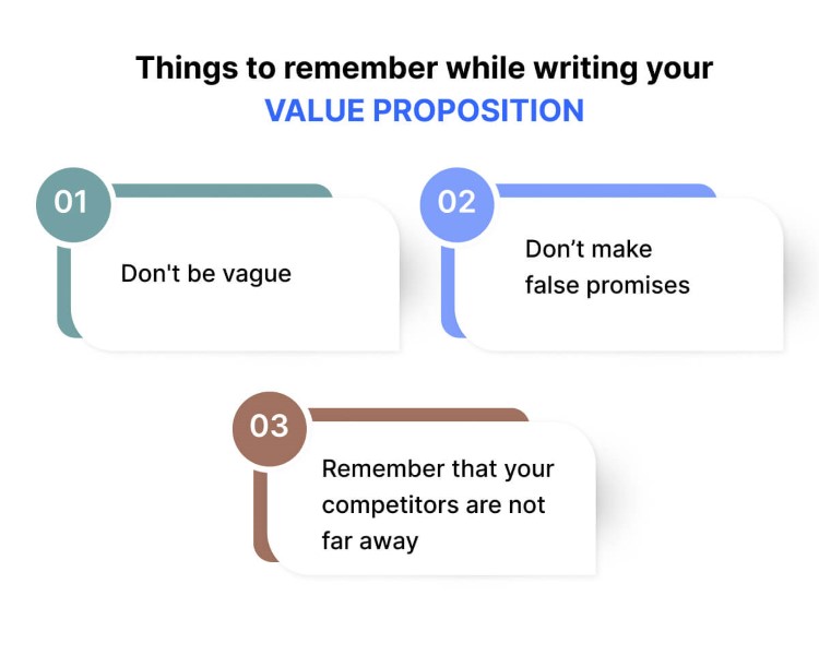 Things to remember for writing value propositions