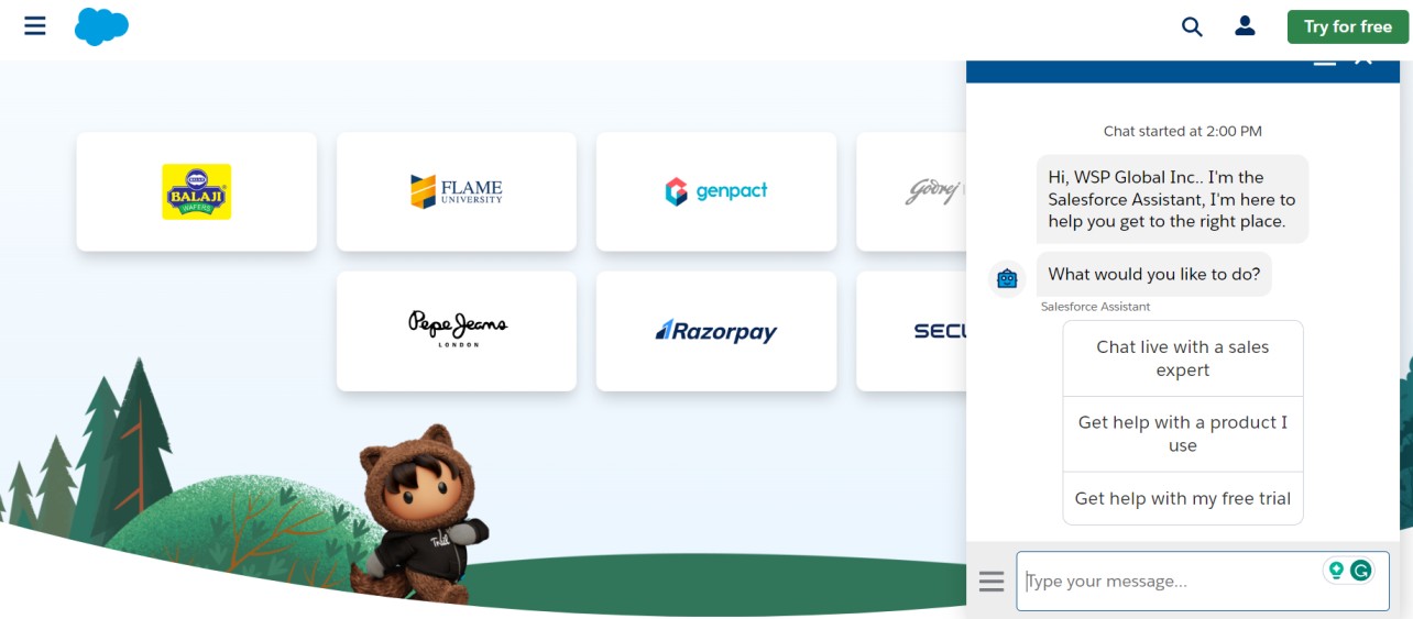 salesforce-landing-page