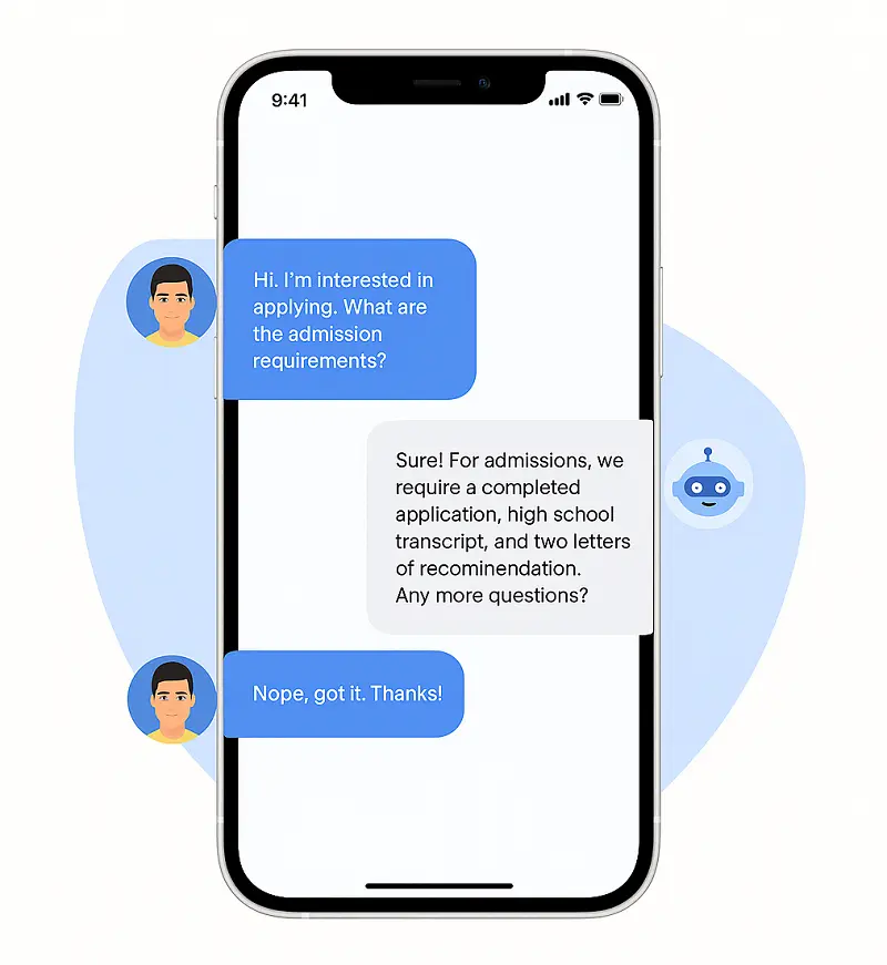 support student immediately with education chatbot