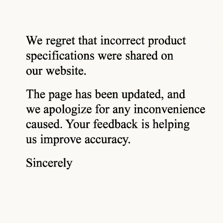 Example of customer apology letter