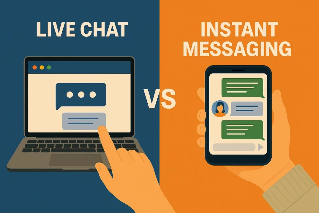Live chat vs instant messaging
