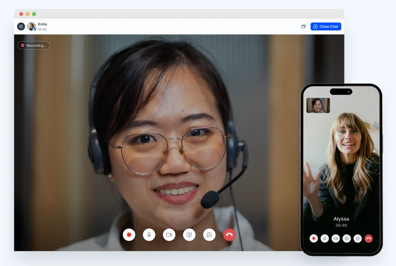 increase customer engagement through video chat in bank