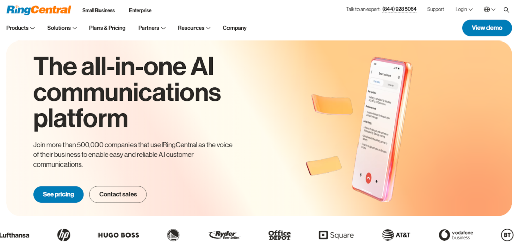 RingsCentral as the best instant messaging app