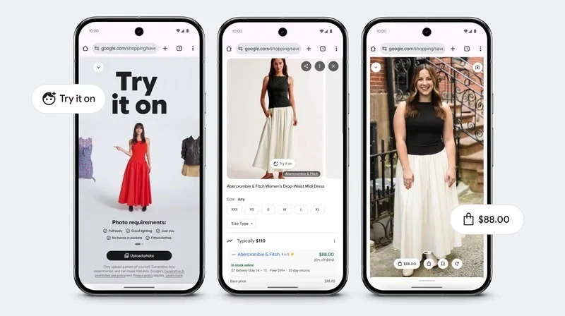google virtual try on