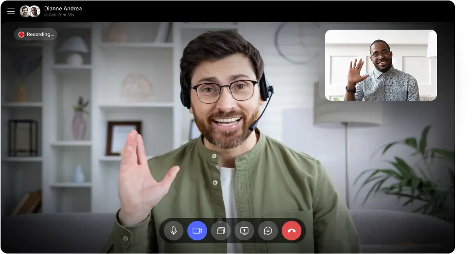 audio and video chat support through live chat