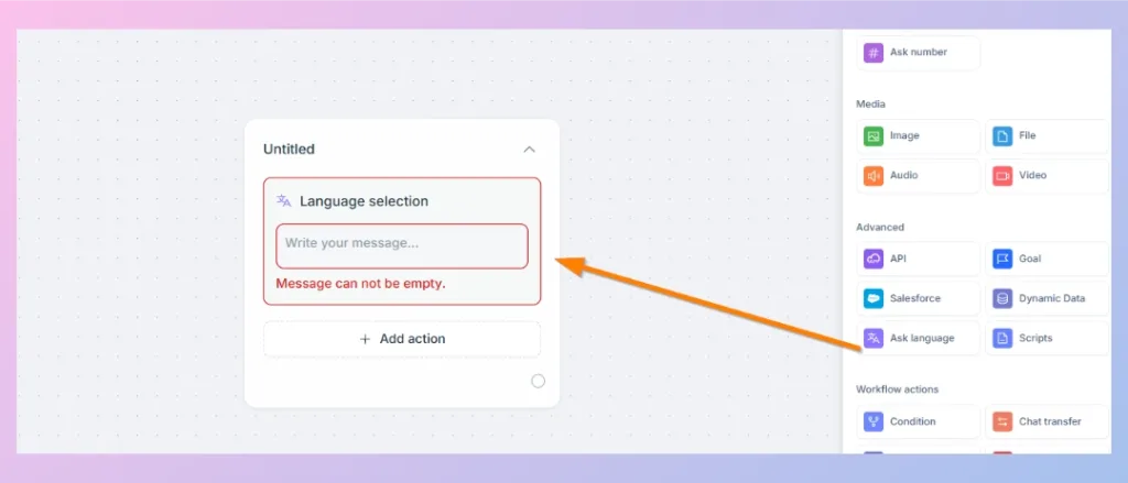 Advanced- Language Selection