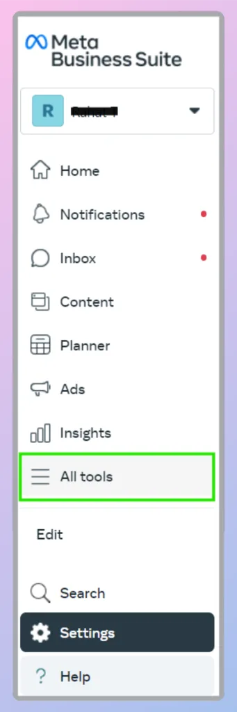 Log in to Meta Business Suite