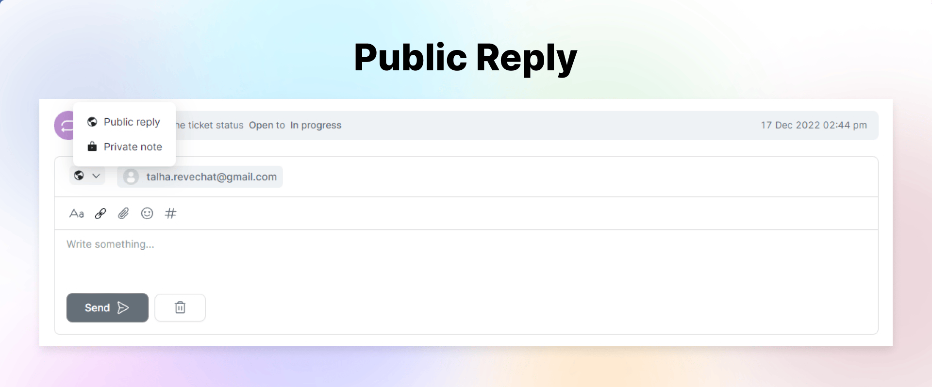 Managing a Ticket | REVE Chat