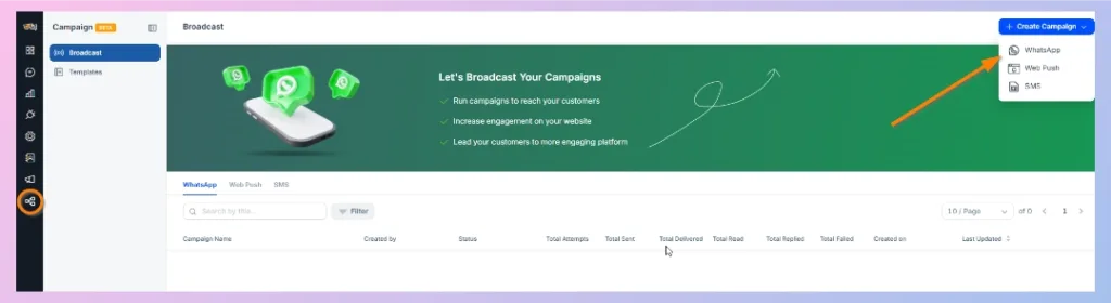 Open the Campaign Module