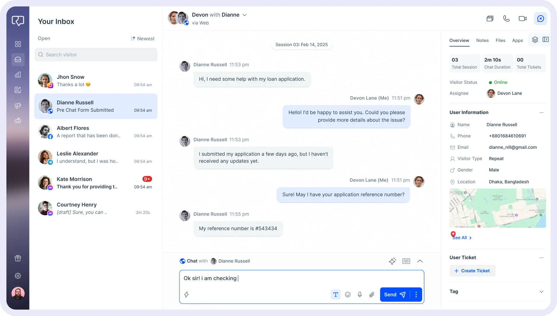 Unified Omnichannel Inbox REVE Chat
