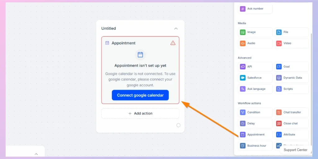 Workflow Actions- Appointment
