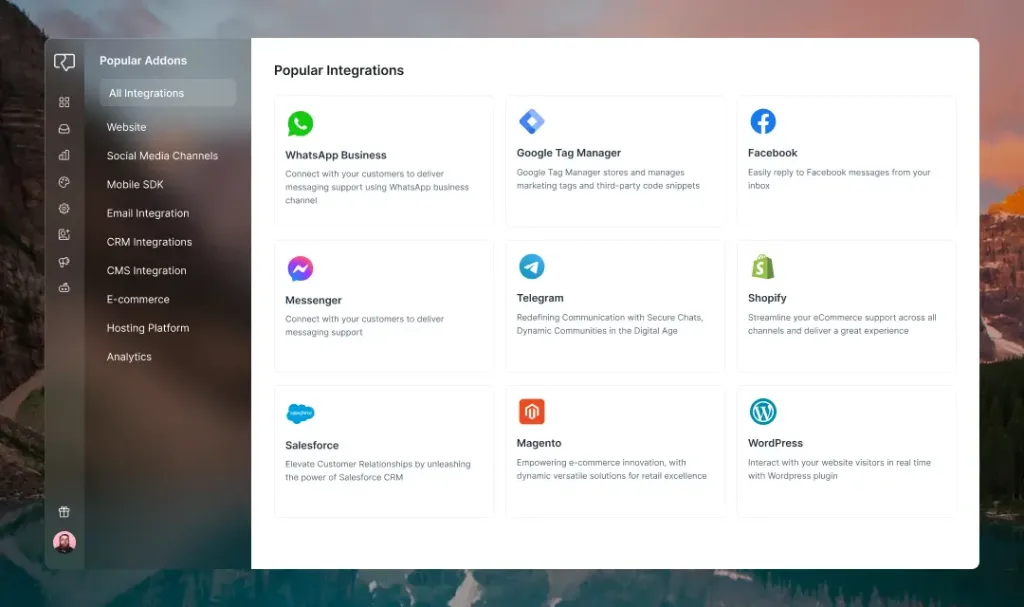 Integrations REVE Chat