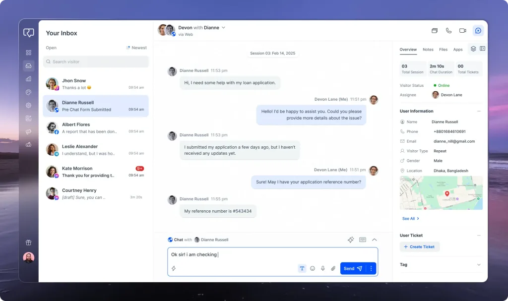 live chat for digital customer service