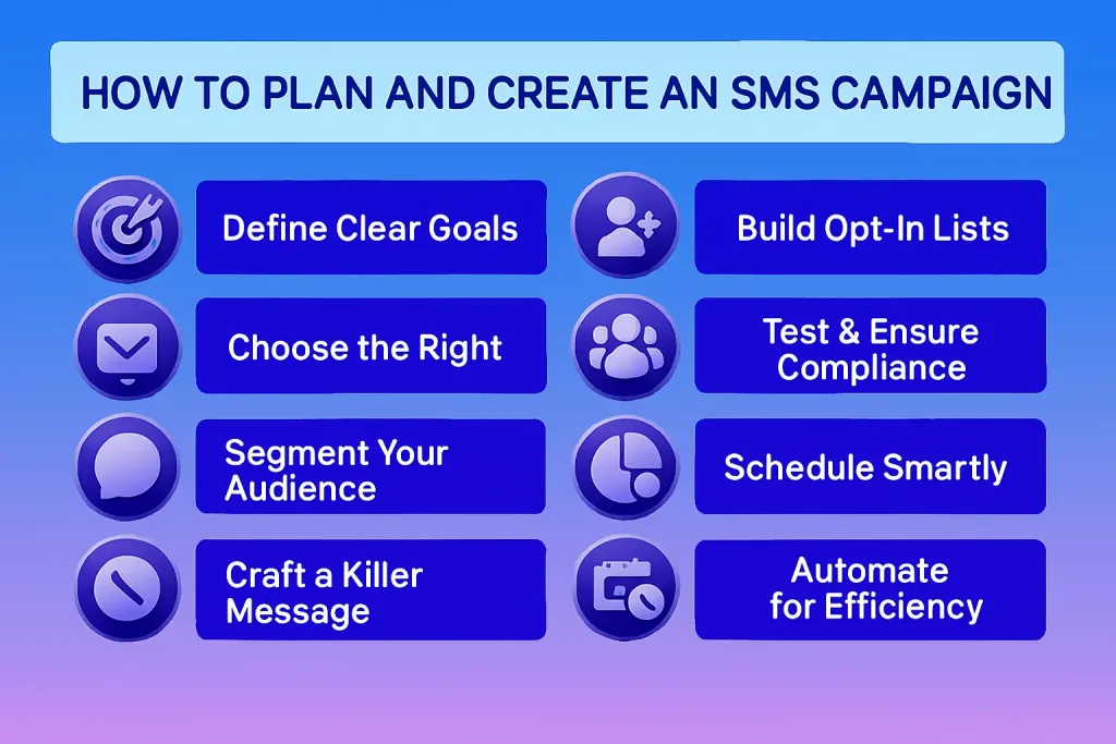 SMS campaign Setup infographic