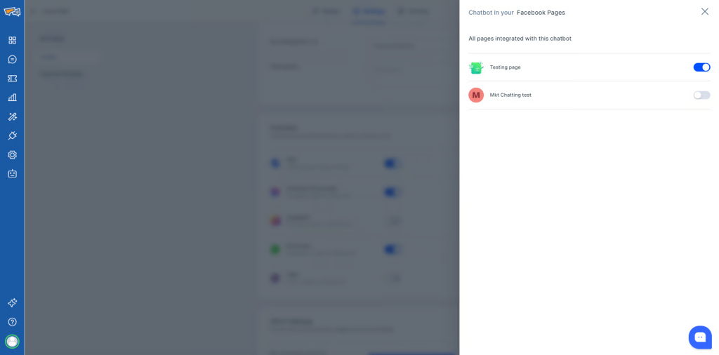 Revamped chatbot settings