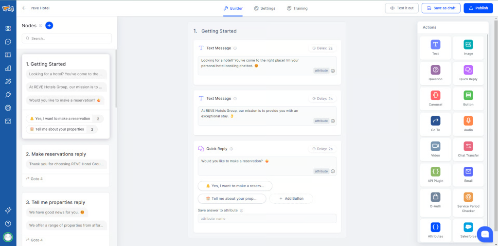 Revamped chatbot builder