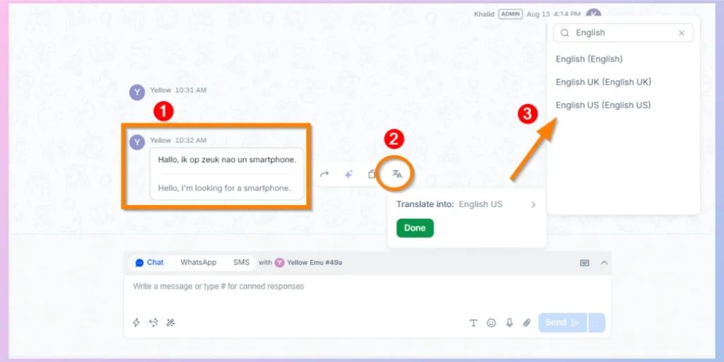 AI Message Translation