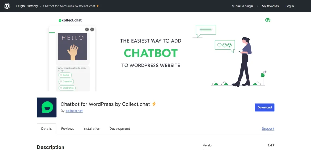 Collect.Chat WordPress Chatbot Plugin