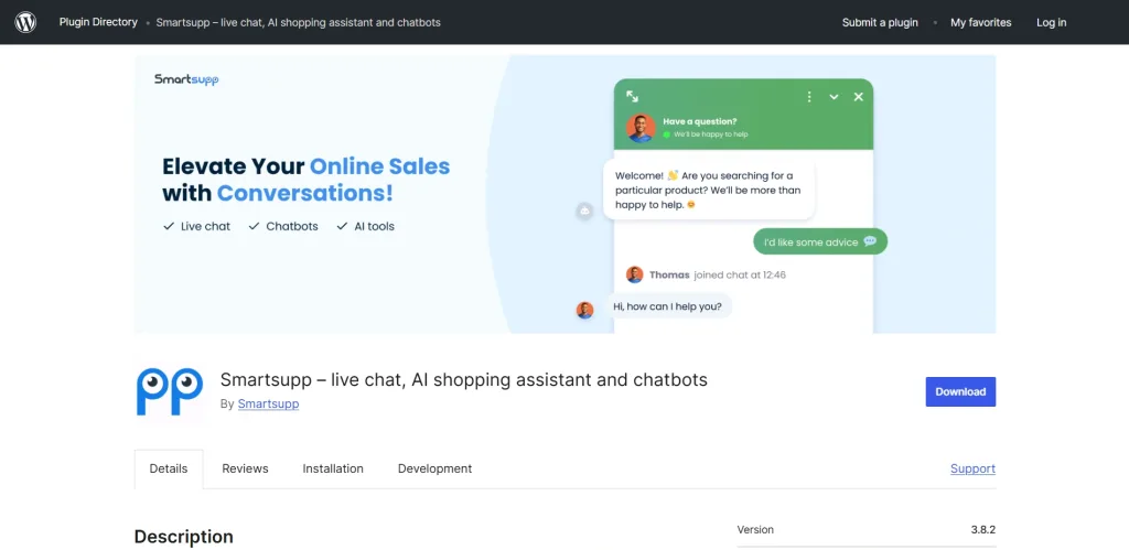 Smartsupp WordPress Chatbot Plugin