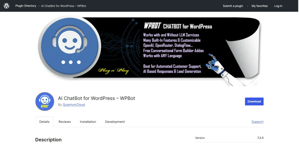 WPBot WordPress Chatbot Plugin